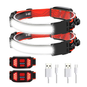GeLin Headlamp 40 Cob Led Rechargeable 2000Mah Adjustable Band <b>Outdoor</b> Fishing Mining <b>Light</b> - Product Image 5