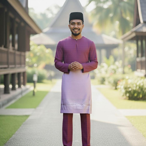 Vêtements en gros, fabrication OEM, vêtements en gros, vêtements malais rouges, chili moderne, coupe régulière, production de marque privée, designer personnalisé, décontracté, automne - Product Image 2