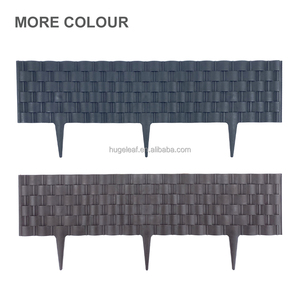 HUGELEAF Flexible Plastic Garden Lawn Edging Border with Outdoor Faux Rattan Effect Fence - Product Image 4