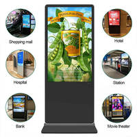 Écrans publicitaires numériques Android tactiles sur pied pour centres commerciaux, 32, 43, 49, 55 pouces, affichage LCD