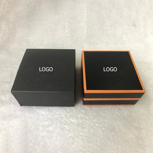 Factory Wholesale Custom Wooden <b>Cufflink</b> <b>Box</b> Leather Cover Velvet Interior Luxury Gentleman Cuff Links Storage Packaging <b>Box</b> - Product Image 4