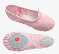 Chaussures de danse de Ballet en toile professionnelle femmes ballerine pantoufles de danse plates femmes chaussure de Ballet pour dame danse compétition et pratique
