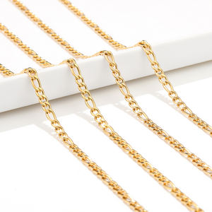 하이 퀄리티 스테인레스 스틸 골드 도금 1.2*4.5mm 쿠바 체인 목걸이 목걸이 체인 목걸이 쥬얼리 만들기 액세서리 - Product Image 6