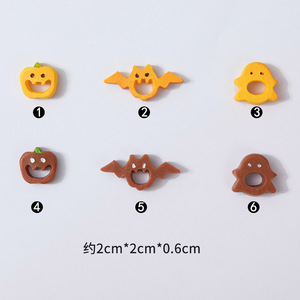 Accesorios de Resina para Halloween Estilo Japonés, Pequeños Galletas, Accesorios de Comida de Juguete DIY, Donuts - Product Image 4
