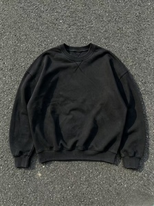 เสื้อสเวตเชิ้ตคอกลมสีขาวสำหรับผู้ชาย แขนยาว ผ้าถัก คอตตอน สีพื้น ใส่ได้ในฤดูใบไม้ร่วง - Product Image 2