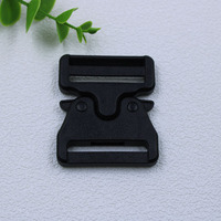 Boucle de déverrouillage en plastique noir 20mm 25mm 32mm 38mm, boucles latérales réglables à ressort rapide pour sac à dos et harnais de sécurité