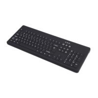 Nuevo Teclado de Membrana de Plástico con Tijera de 104 Teclas de Tamaño Completo, con Teclado Numérico, USB, Cableado, Diseño Estándar de Escritorio, Color Negro