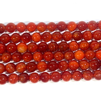 Perles d'agate rouge veinée de dragon craquelée en gros, 6 mm, 8 mm, 10 mm, 12 mm, 14 mm, lisses, rondes, naturelles, perles d'agate rouge veinée de dragon