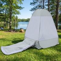Tente automatique haut de gamme sans configuration, tissu polyester monocouche, imperméable, quatre saisons, anti-moustiques, structure en acier pour le camping