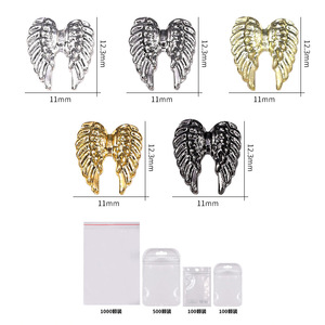 จี้ตกแต่งเล็บรูปปีกนางฟ้า 3 มิติ สีทอง สีเงิน ทำจากโลหะผสม สำหรับตกแต่งเล็บแบบสร้างสรรค์ - Product Image 6