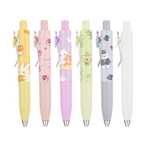 Bolígrafo Personalizable con Impresión por Transferencia Térmica, Cuerpo de Plástico, Cierre a Presión, Tinta Negra, Uso General, Regalo Promocional, Diseño de Dibujos Animados - Product Image 5