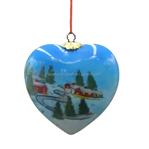 customized inside painting Christmas bauble hand painted by folk artist