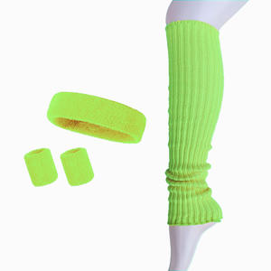 Calentadores de <span class=keywords><strong>Piernas</strong></span> para Mujer, Diadema de los 80, Muñequeras, Conjunto de Calentadores de <span class=keywords><strong>Piernas</strong></span> de Neón - Product Image 4