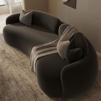 Canapé modulable incurvé et irrégulier couleur crème en éponge, idéal pour maison d'hôtes, bureau, magasin de vêtements, salon de beauté, salon ou réception - Vente flash