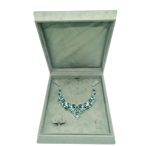 Shero Fashionable And Grand Style Wholesale Price Green Pu <b>Leather</b> <b>Jewelry</b> Box - Product Image 4