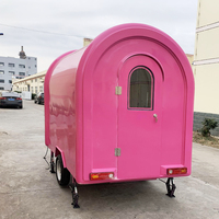 Remorque de camion de restauration de fabrication artisanale, chocolat à la fraise, remorque de camion de restauration avec un deuxième niveau de sièges