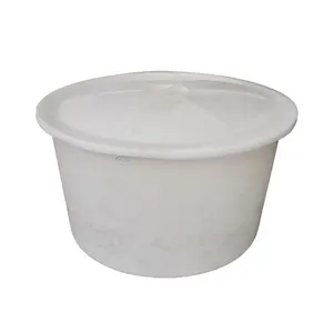 Plastik bulat putih kualitas makanan bulat ember terbuka lingkaran kekuatan tinggi ember besar terbuat dari bahan baku LLDPE baru