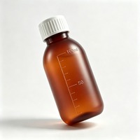 Flacon compte-gouttes gradué en PET ambré opaque de 100 ml avec bouchon à vis pour l'emballage de liquides chimiques de laboratoire, d'extraits et d'huiles essentielles