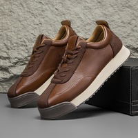 Baskets décontractées à lacets pour hommes de haute qualité, design italien tendance, nouveau style polyvalent, chaussures de sport à semelle épaisse en EVA et PU