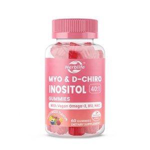 Complément alimentaire pour femmes, marque privée OEM, sans sucre, Myo-Inositol & D-Chiro Inositol 40:1 en gummies, équilibre hormonal, santé ovarienne - Product Image 1