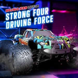 Voiture de course télécommandée 4x4 robuste à l'échelle 1:14, 2,4 GHz, 50-60 km/h, avec moteur brushless, véhicule tout-terrain - Product Image 4