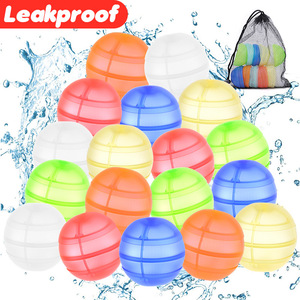 Globo de agua de silicona de llenado instantáneo, bomba de agua reutilizable de doble apertura para niños, juego de verano - Product Image 2