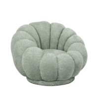 Fauteuil individuel moderne en forme de citrouille, confortable et moelleux, idéal pour salon, chambre et bureau à domicile