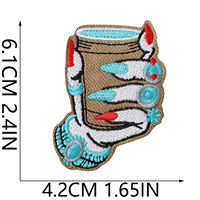 Patchs brodés thermocollants style western cowgirl turquoise