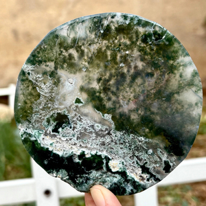 Vente en gros de plaques d'agate mousse naturelle polies, pierres de guérison en cristal, plaques d'agate paysagère, décoration intérieure, cadeau en cristal - Product Image 4