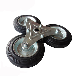 छह पहिया ठोस रबर सीढ़ी चढ़ाई पहियों हाथ ट्राली के लिए ट्रक - Product Image 1