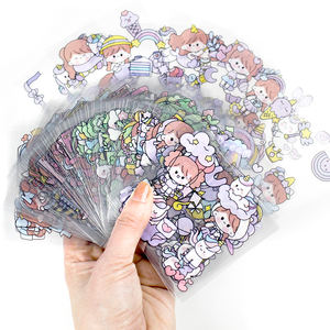 Autocollants personnalisés en vinyle transparent pour petites filles, autocollants mignons de <span class=keywords><strong>dessin</strong></span> <span class=keywords><strong>animé</strong></span> pour enfant - Product Image 1