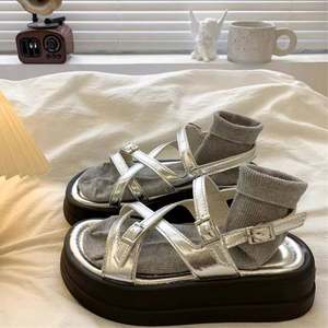 Designed for Ladies Platform Thick Soled Outdoor Spring Sandals with Slip Resistant <b>Wedge</b> Heel Design Lightweight & Anti-Odor - Product Image 3