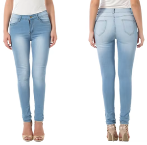 Jeans sexy pour femmes, pantalon en denim <span class=keywords><strong>skinny</strong></span>, taille haute, extensible, leggings <span class=keywords><strong>push</strong></span>-<span class=keywords><strong>up</strong></span>, poches fines, boutons, jeans crayon pour femmes - Product Image 1