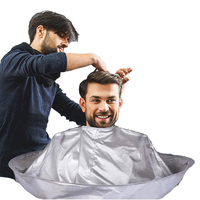 Cape de coiffeur pliable en polyester confortable pour salon de coiffure, cape de coupe de cheveux, couverture pour rasoir, protecteur de coupe de cheveux