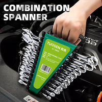 Juego de Llaves Fijas de Acero de Doble Propósito y Doble Cabeza Directo de Fábrica con Acabado Cromado OEM Personalizable Métrico Abrazadera de Plástico para Coches