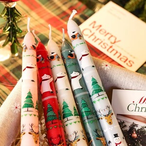 LANJO 25CM Paraffin Wax Christmas Party <b>Candle</b> Ornaments Candlelight Dinner Christmas Decoration Long Rod Wedding Smokeless - Product Image 3