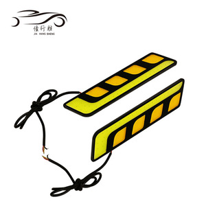 Kiểu Dáng Xe COB Ban Ngày Chạy Ánh Sáng Màu Kép Trắng + Màu Vàng Tự Động DRL Không Thấm Nước 12V Lái Xe Đèn - Product Image 1