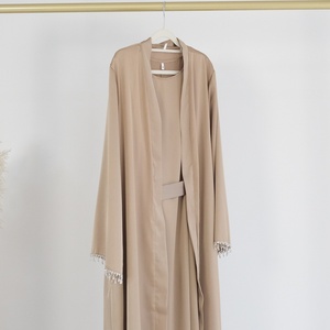 Customized <strong>Abaya</strong> Manufacturer Low Minimum <strong>Order</strong> Quantity Dubai <strong>Abaya</strong> Design Islamic Clothing Cardigan <strong>Abaya</strong> and 2-piece - Product Image 6