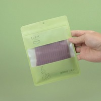 Sacs d'emballage personnalisés pour bas de femme, étanches, avec fenêtre en plastique, pour sous-vêtements, lingerie et chaussettes