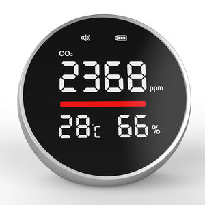 Alta precisão da qualidade do ar monitor interior CO2 temperatura e umidade detector LED tela metal + ABS material uso familiar - Product Image 2