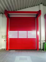 Portes roulantes électriques en acier à grande vitesse, résistantes au vent, anti-poussière et nécessitant peu d'entretien, adaptées aux ateliers et entrepôts