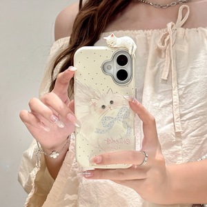 Linda Funda de Teléfono 3D con Diseño de Gato con Puntos, Compatible con iPhone 17ProMax 16 15 14, para Mujeres - Product Image 1