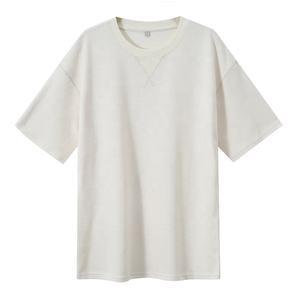 Camiseta de tela Waffle Cool Touch Feel de alta calidad, camisetas en blanco de gran tamaño, ropa personalizada, logotipo de marca, camiseta para hombre - Product Image 6