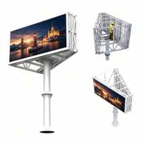 P6 P8 P10 Affichage LED géant en forme de V pour publicité routière double face extérieure 10mx3m, luminosité élevée 5500 nits