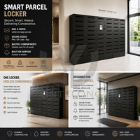 Casillero Inteligente YL para Entrega de Paquetes, Estructura Desmontable, Compatible con Desarrollo de Software, Energía Solar, Gabinete de Acero Impermeable