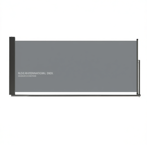 Toldo Lateral Retráctil Gris de 23.6x118.1 Pulgadas, Refugio Exterior con Marco de Aluminio Manual, Tela de Poliéster, Estilo Moderno - Product Image 1