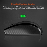 Mouse Optik Nirkabel Meetion R560 RGB 2.4G Desain Portabel Tanpa Kabel dengan USB Hitam - Mouse Komputer Senyap yang Ramah Laptop