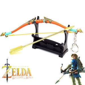 Legend Zelda Link Twilight Bow 18CM Llavero de metal completo Decoración de escritorio coleccionable y modelos de armas al por mayor para niños y adultos - Product Image 1