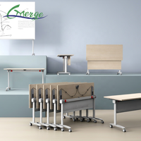 Table de Bureau Moderne Pliante et Convertible avec Roues pour Réunion, Formation et Étude – Promotion Chaude