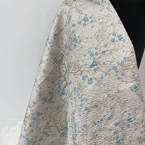 Luxe belle fleur <span class=keywords><strong>de</strong></span> prunier tissé Jacquard tissu Designer tissu pour tenue décontractée mode sac chaussures faisant Jacquard tissu - Product Image 4